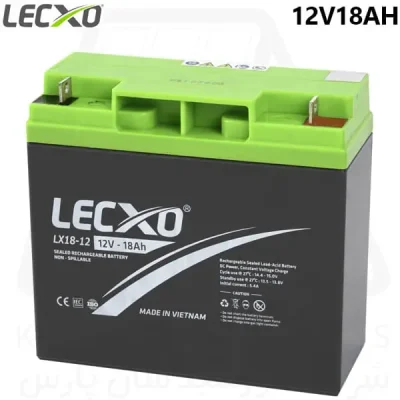 خرید باتری ۱۲ ولت ۱۸آمپر ساعت لکسو LECXO 18 Ah, 12V