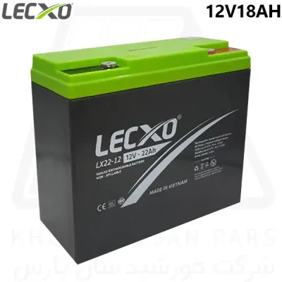 خرید باتری 12 ولت 22 آمپر ساعت لکسو LECXO 22 Ah, 12V